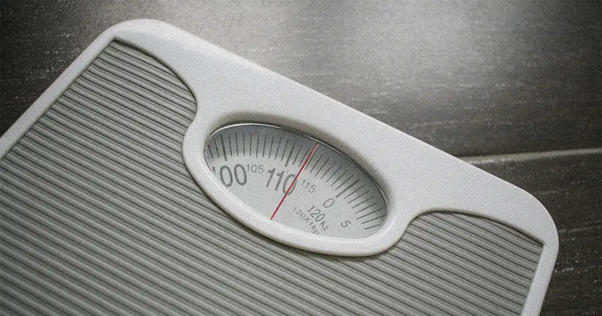 a scale on floor